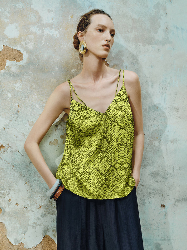 Snake Skin Pattern Cami Tops