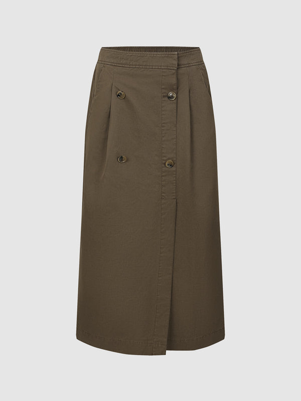 Loose Midi Straight Skirt