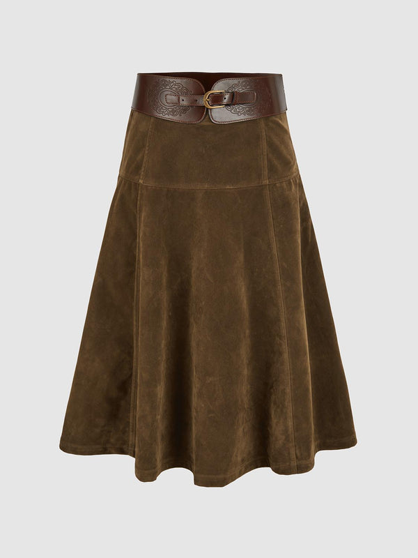 Corduroy A-Line Skirts