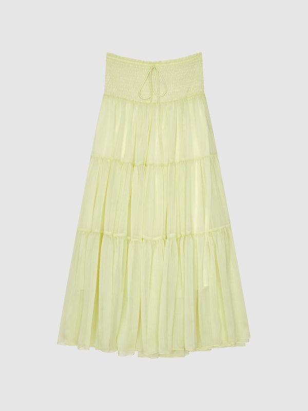 Tiered A-Line Maxi Skirts