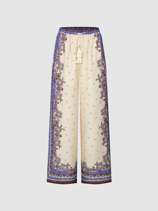 Floral Wide-Leg Pants
