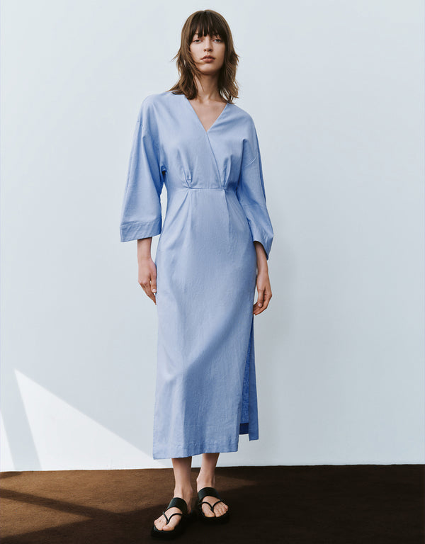 Surplice Front Straight Dress