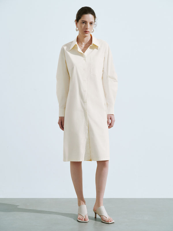 Straight Shirt Dress With Rope