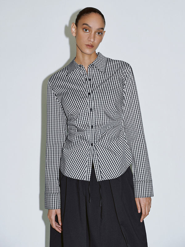 Tapered Waist Striped Shirts