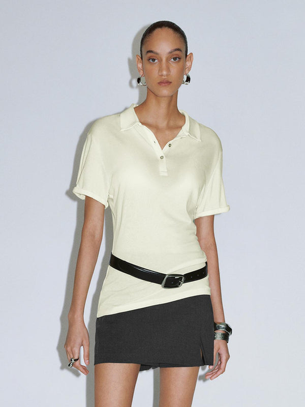 Button Half Placket T-Shirts