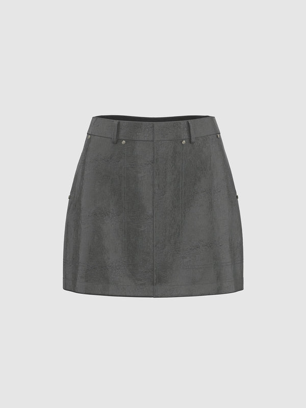 Vegan Leather Straight Skirts