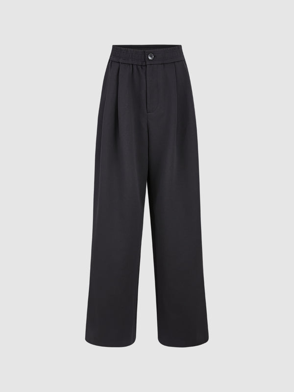 Elastic Wide-Leg Pants