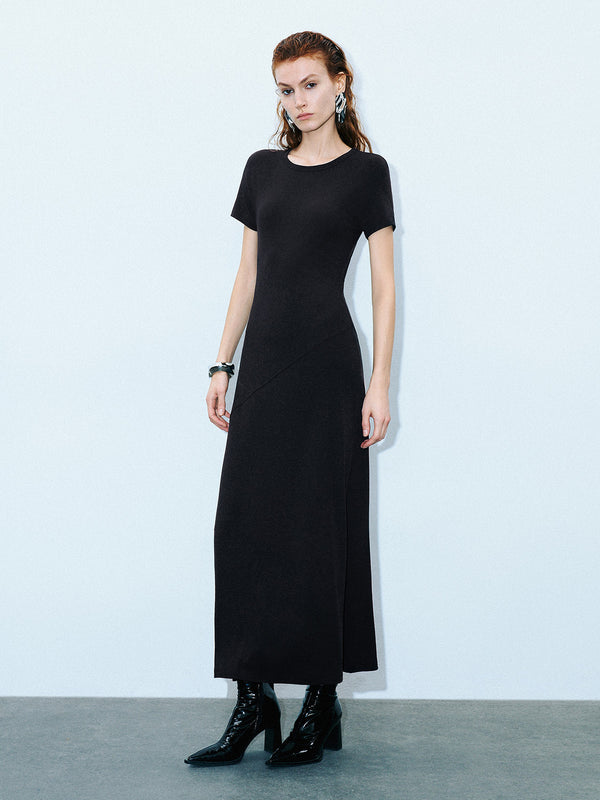 Crew Neck Straight Dress