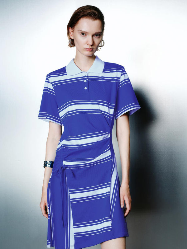 Striped Polo A-Line Dresses