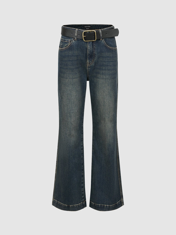 Straight Jeans With Belt