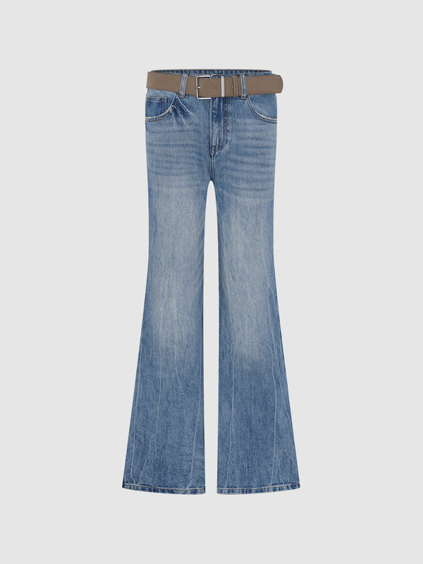 Belted Denim Jeans