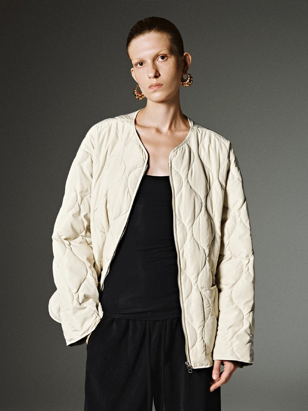 Patch Pocket Quilted Puffer Jackets