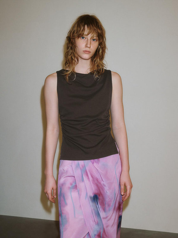 Ruched Sleeveless Tops