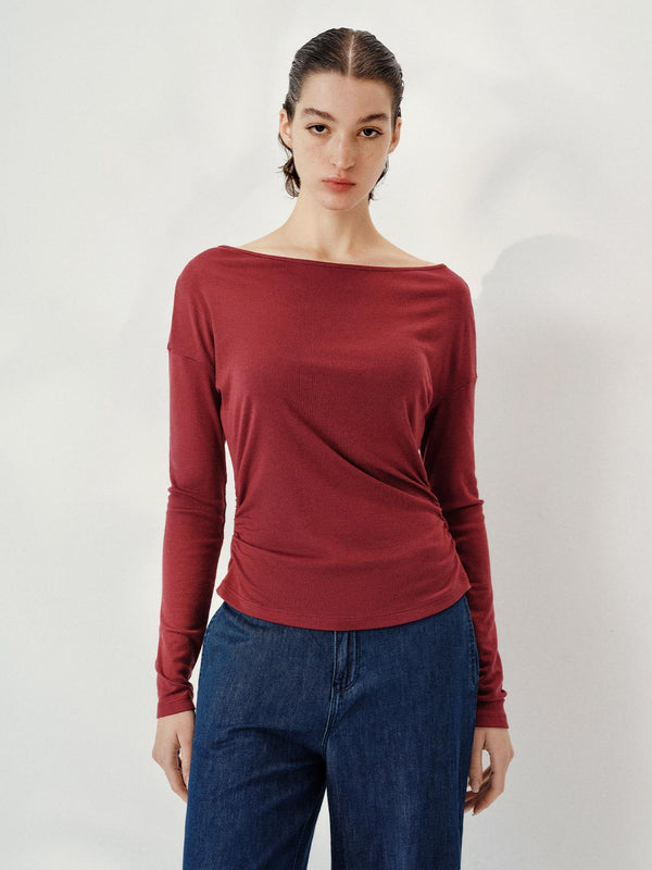 One Shoulder Long Sleeve T-Shirts