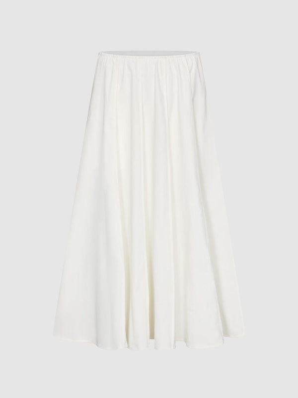 Pleated A-Line Midi Skirts