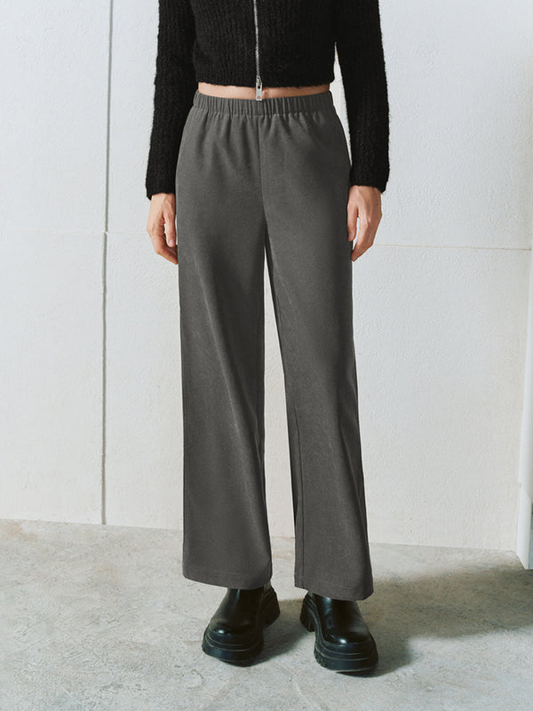 Elastic Wide-Leg Pants
