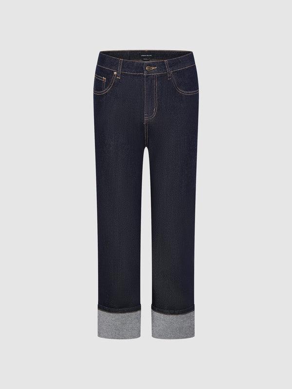 Rolled Up Hem Skinny Jeans