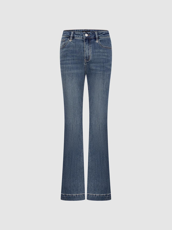 Skinny Flared Denim Jeans