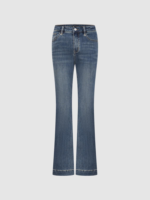 Skinny Flared Denim Jeans