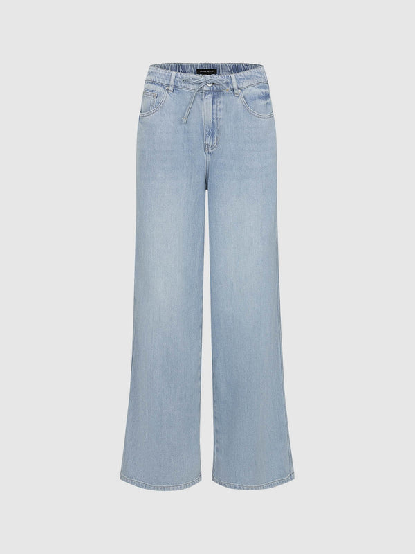 Denim Wide-Leg Pants