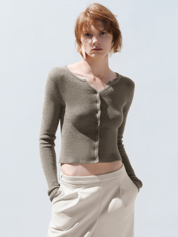 Skinny Cropped Knitted Cardigans