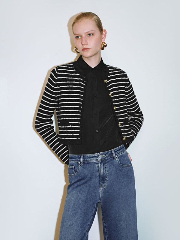 Striped Knitted Cardigans