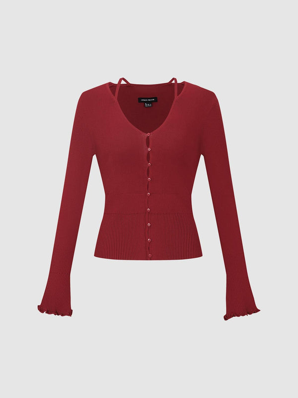 2 In 1 Slim Knitted Cardigans