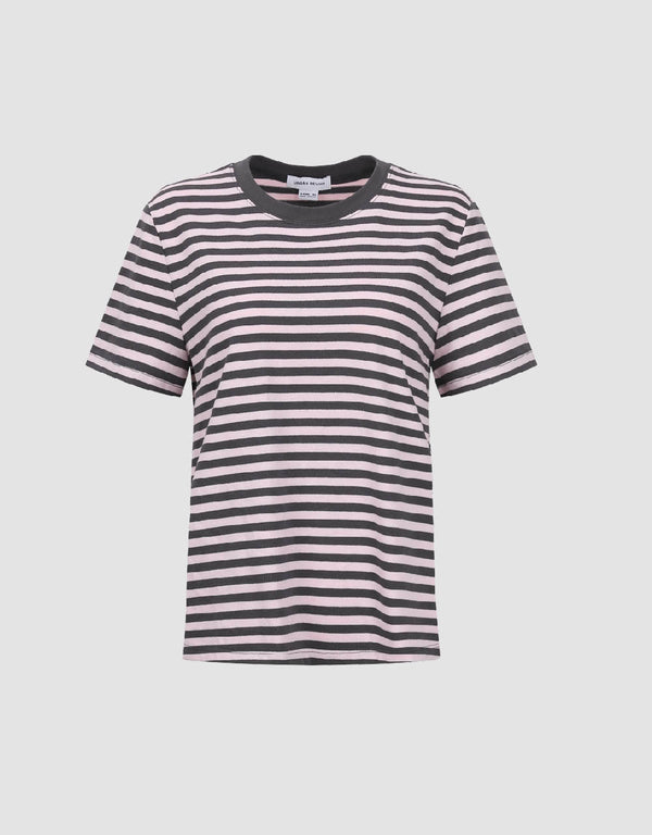 Striped Crew Neck Loose T-Shirt