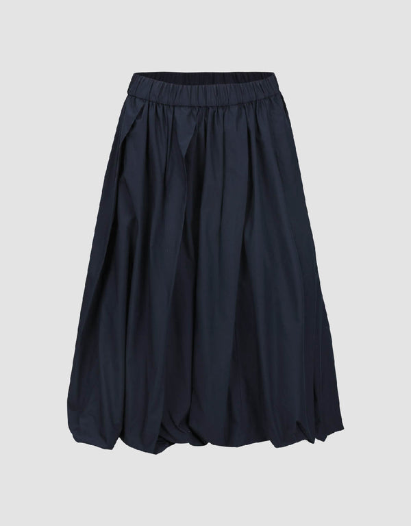 Elastic Waist A-Line Skirt