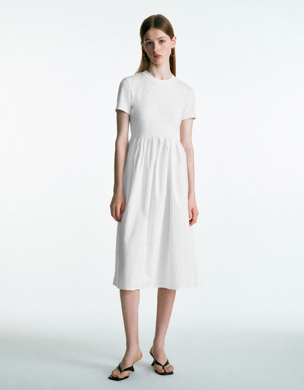 Crew Neck Straight Dress