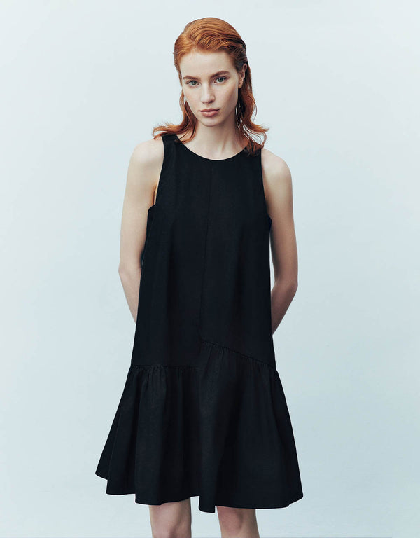 Sleeveless Crew Neck A-Line Dress