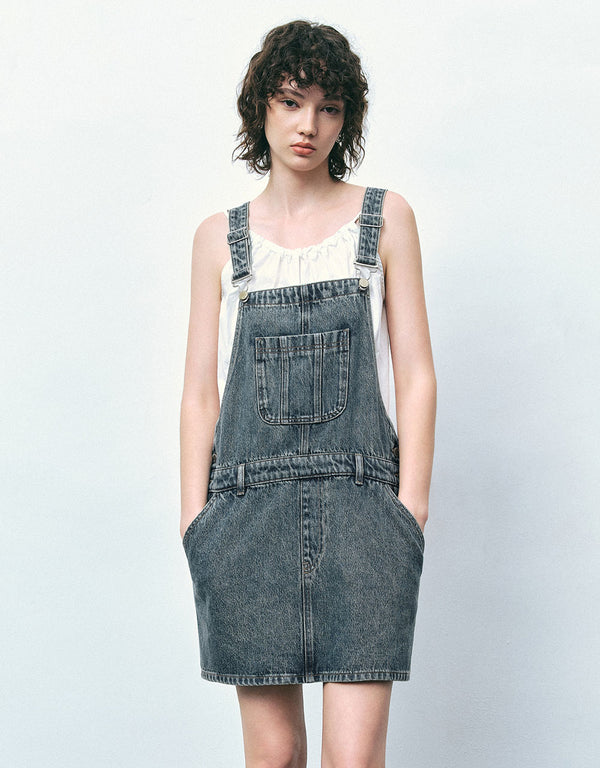 Denim Pinafore Dress