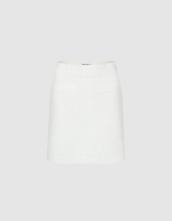 Mini Straight Knitted Skirt