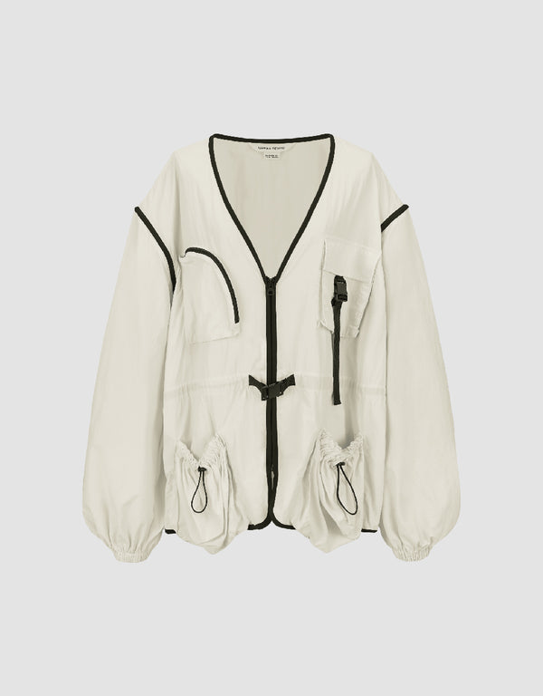 V-Neck Straight Jacket