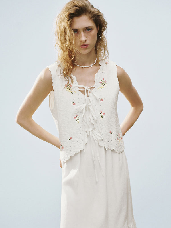 Floral Printed Leisure Vests