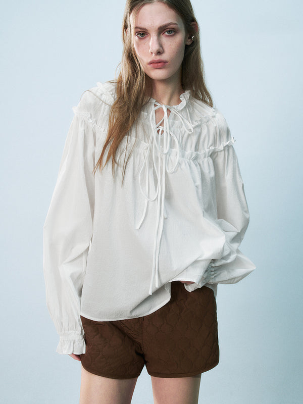 Lace Up Front Overhead Shirt