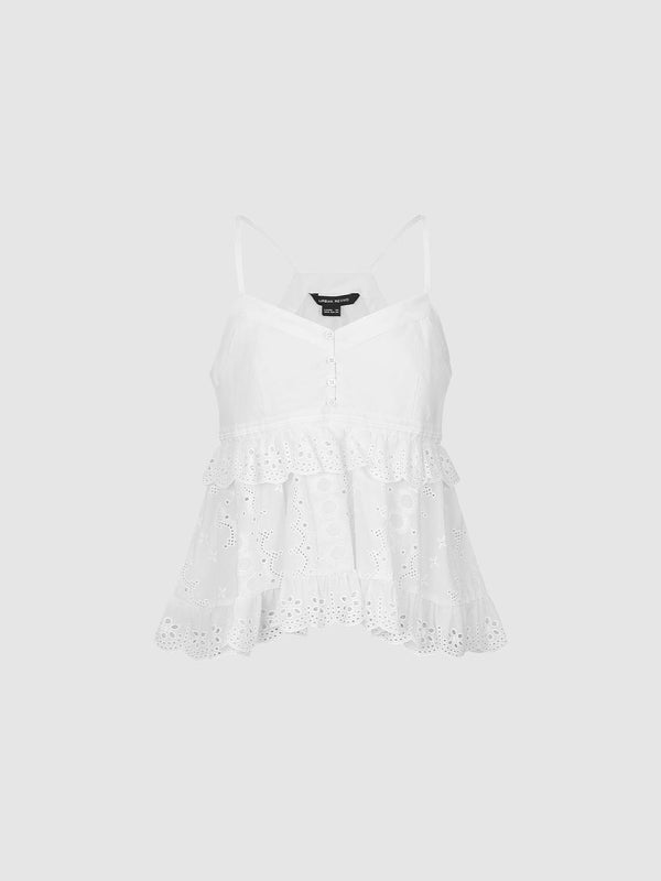 Layered Ruffle Cami Tops