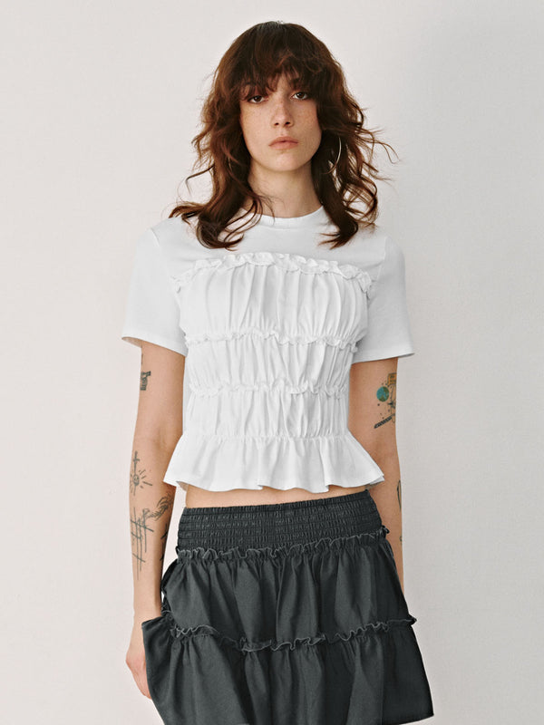 Ruffle Hem Regular T-Shirts