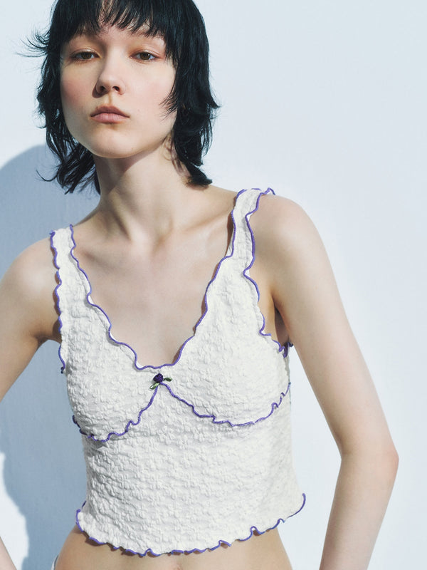 Lettuce Edge Contrast Trim Tops