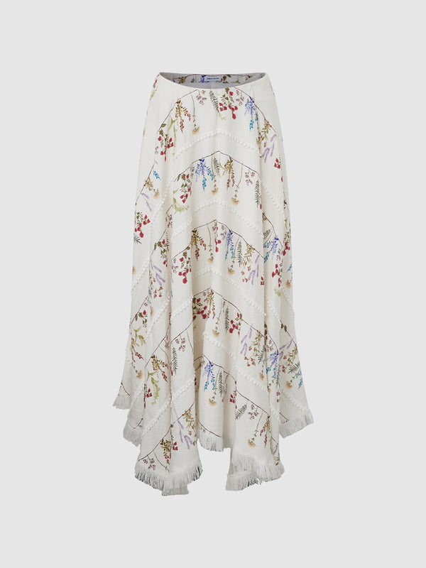 Floral A-Line Maxi Skirts