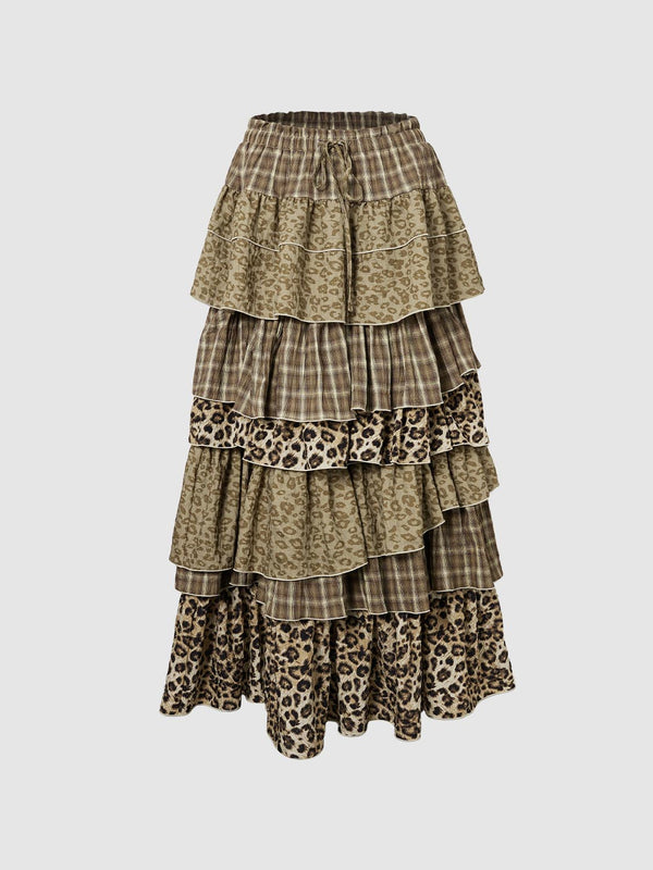 Tiered A-Line Maxi Skirts