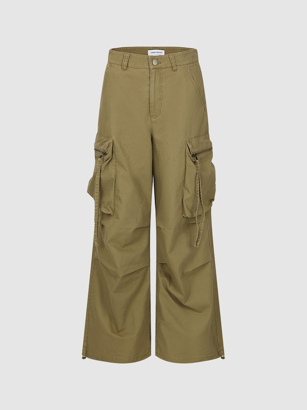 Multi Pocket Wide-Leg Pants