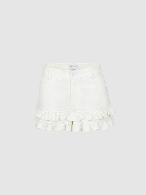 Ruffle Hem Shorts