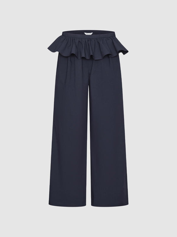 Layered Ruffle Wide Leg Pants