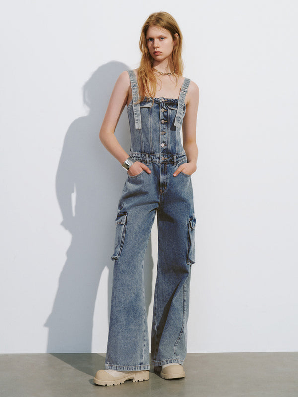 Loose Denim Overall