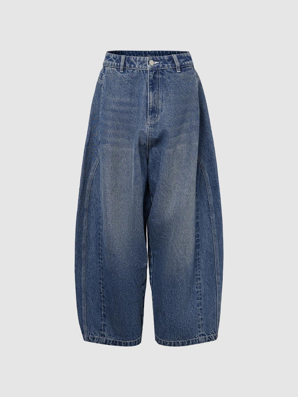 Wide-Leg Denim Jeans