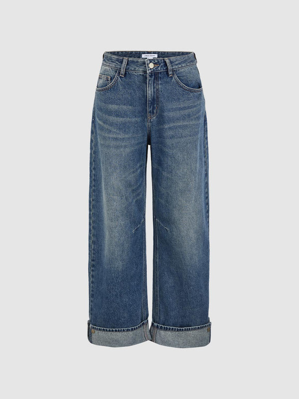 Loose Fit Barrel Jeans