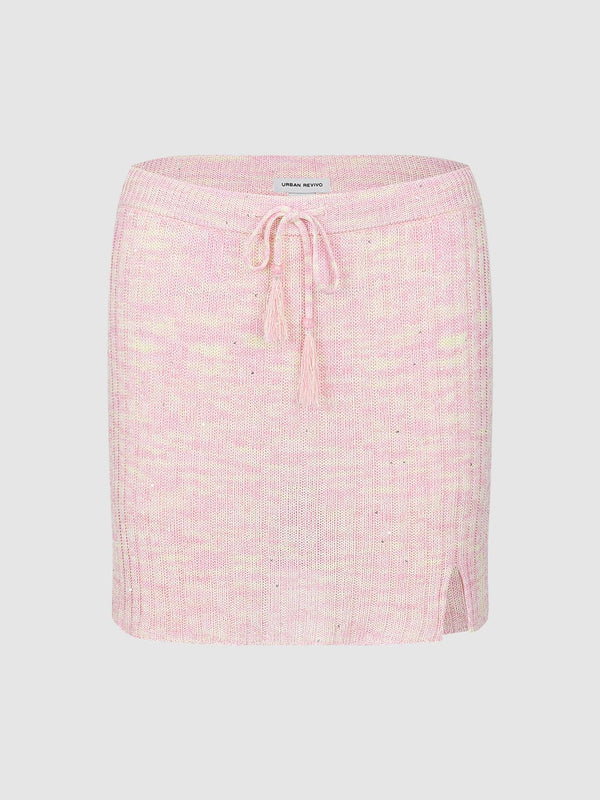 Rib Knitted Mini Skirts