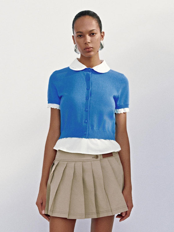 Ruffle Hem Knitted Cardigans