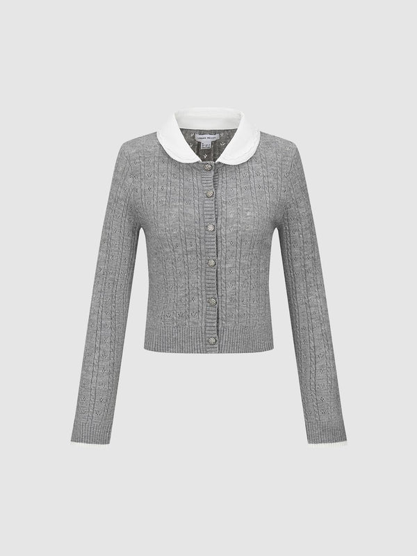 Collared Knitted Cardigans